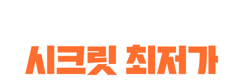 선착순 300명 시크릿 최저가